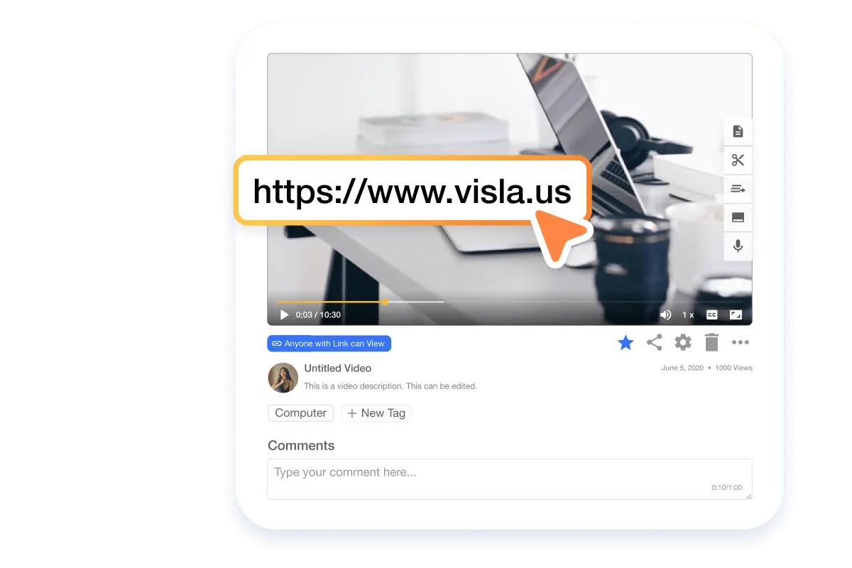 Add Call-to-Action in Visla videos to increase leads by directing viewers to your website after watching.